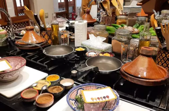 Imperial Cities of Morocco - Moroccan cooking class - Tagines and ingredients
