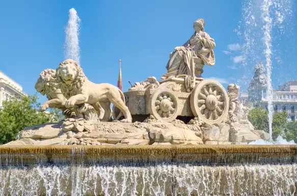 The Fountain of Cibeles in Madrid, Spain