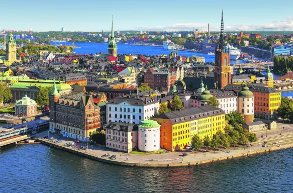 Aerial panorama of Stockholm, Sweden