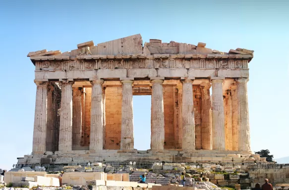 The Acropolis of Athens ancient citadel ruins in Athens, Greece