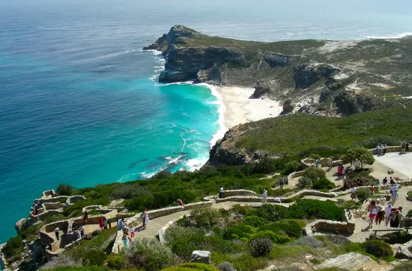 Aerial view over Cape of Good Hope in South Africa