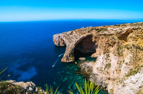 Blue Grotto Malta landmark along the coast