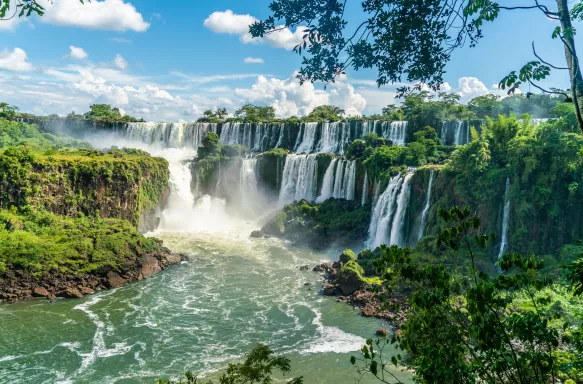 The Iguazu Falls at Argentinian National Park in Argentina