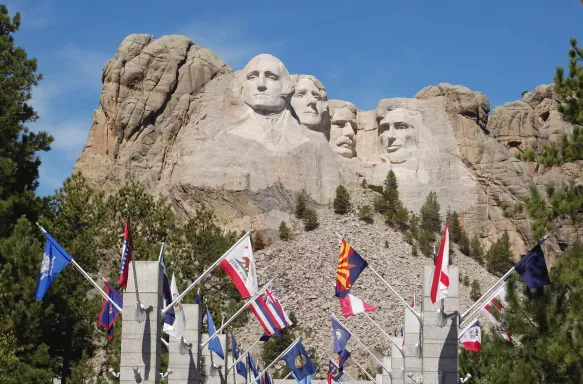 Mount Rushmore National Memorial in the Black Hills, South Dakota, United States