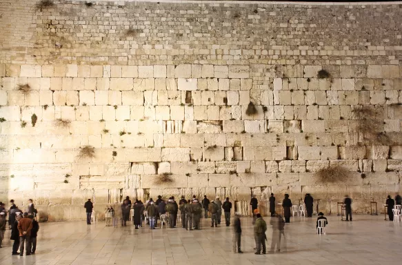 Western Wall holy site in Jerusalem