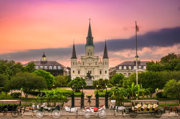 New Orleans, Louisiana at Jackson Square.