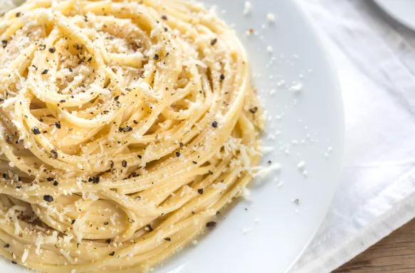 Plate of carbonara