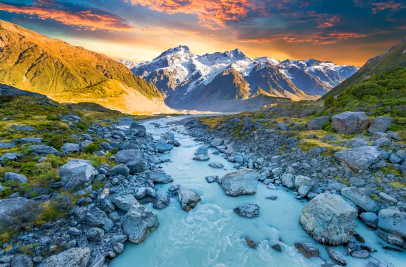 Mount Cook and Lake Matheson, New Zealand