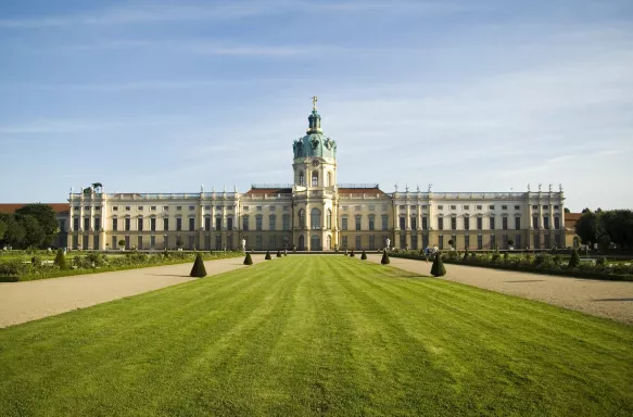 A distance shot of Schloss Charlottenburg castle in Berlin, Germany