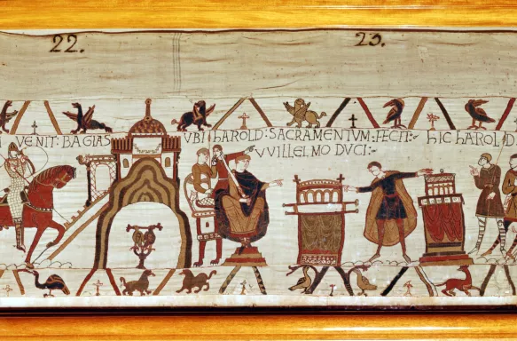 Bayeux Tapestry depicting the Norman Conquest of England