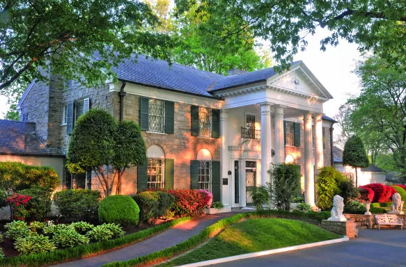 Graceland, Mansion home of Elvis Presley located in Memphis, Tennessee USA