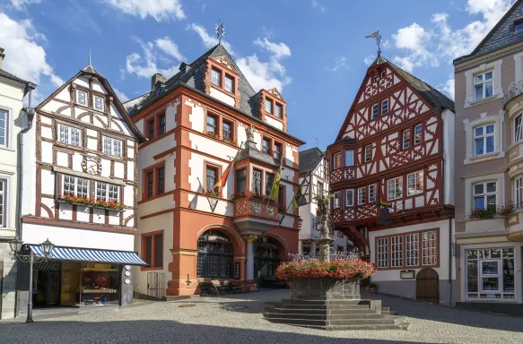 A church located high above the Mosel river near Bernkastel-Kues, Germany.