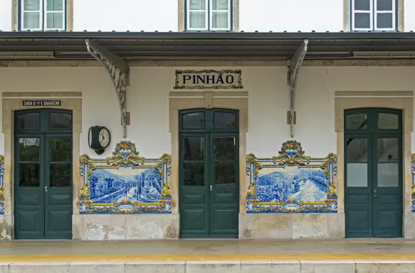 Pinhão train station platform in Portugal