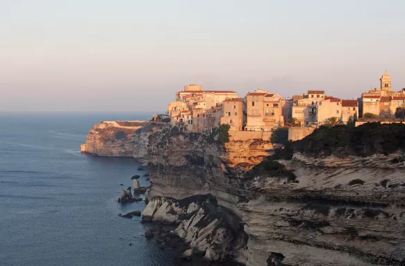 Bonifacio at sunrise in Corsica, France