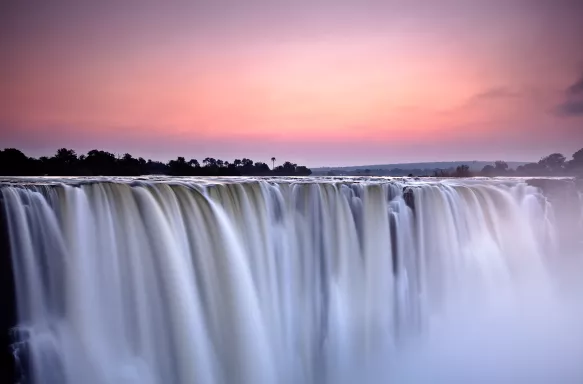 Victoria Falls at dawn in Zimbabwe, Africa