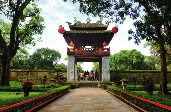 Second Courtyard and Khuê Văn pavilion gate at the Temple of Literature, Hanoi, Vietnam