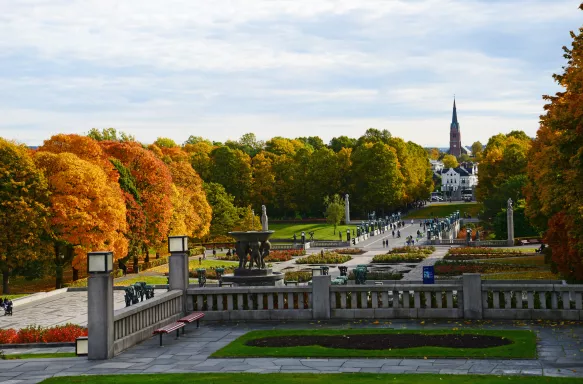 Vigeland Park during Autumn in Oslo, Norway