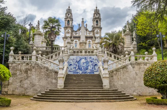 Panorama of Sanctuary of Our Lady of Remedios in Lamego