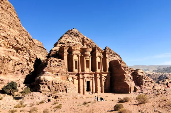 The Ad Deir monastery temple in Petra, Jordan