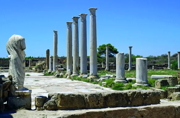 Romans ruins of the city of Salamis, near Famagusta, Northern Cyprus.