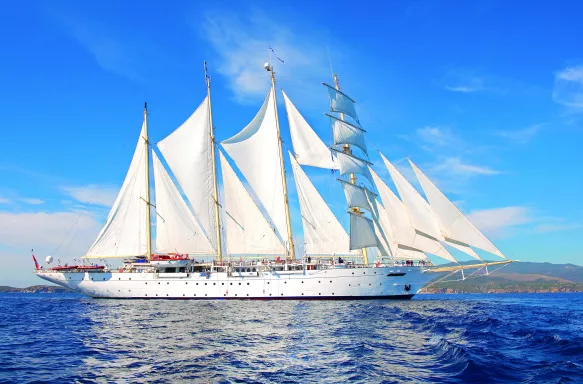 Exterior view of the Star Flyer ship at sea