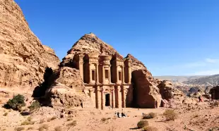 The Ad Deir monastery temple in Petra, Jordan
