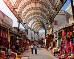 Covered markets of Rue des Consuls in the Medina, Rabat, Morocco