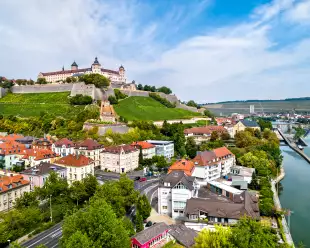 View of Marienberg Fortress in Wurzburg - Bavaria, Germany