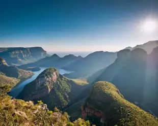Blyde River Canyon during morning sunlight in Mpumulanga, South Africa