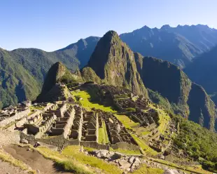 Machu Picchu mountains and the ancient Inca ruins in Peru
