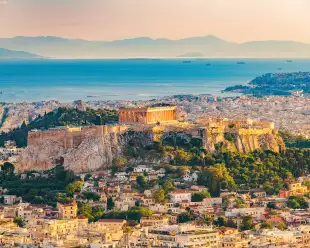Aerial view of Athens, greece