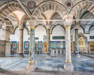 Interior of Tokpaki Palace in Istanbul, Turkey