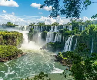 The Iguazu Falls at Argentinian National Park in Argentina