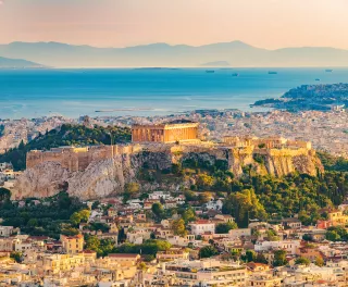 Aerial view of Athens, greece