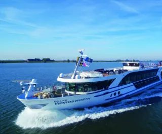 Exterior shot of the William Wordsworth cruise ship