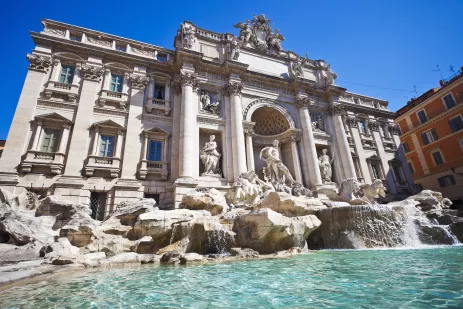 The Trevi fountain in Rome, Italy