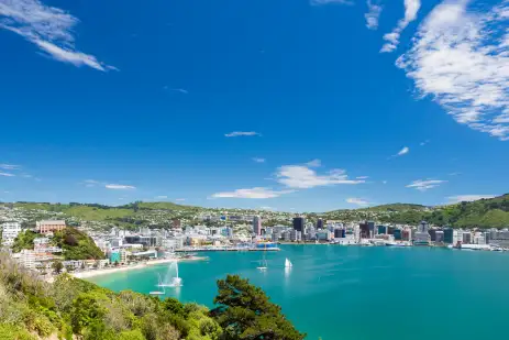Wellington in New Zealand, during summer.