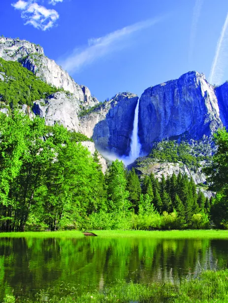 Yosemite falls at Yosemite National Park in California, USA